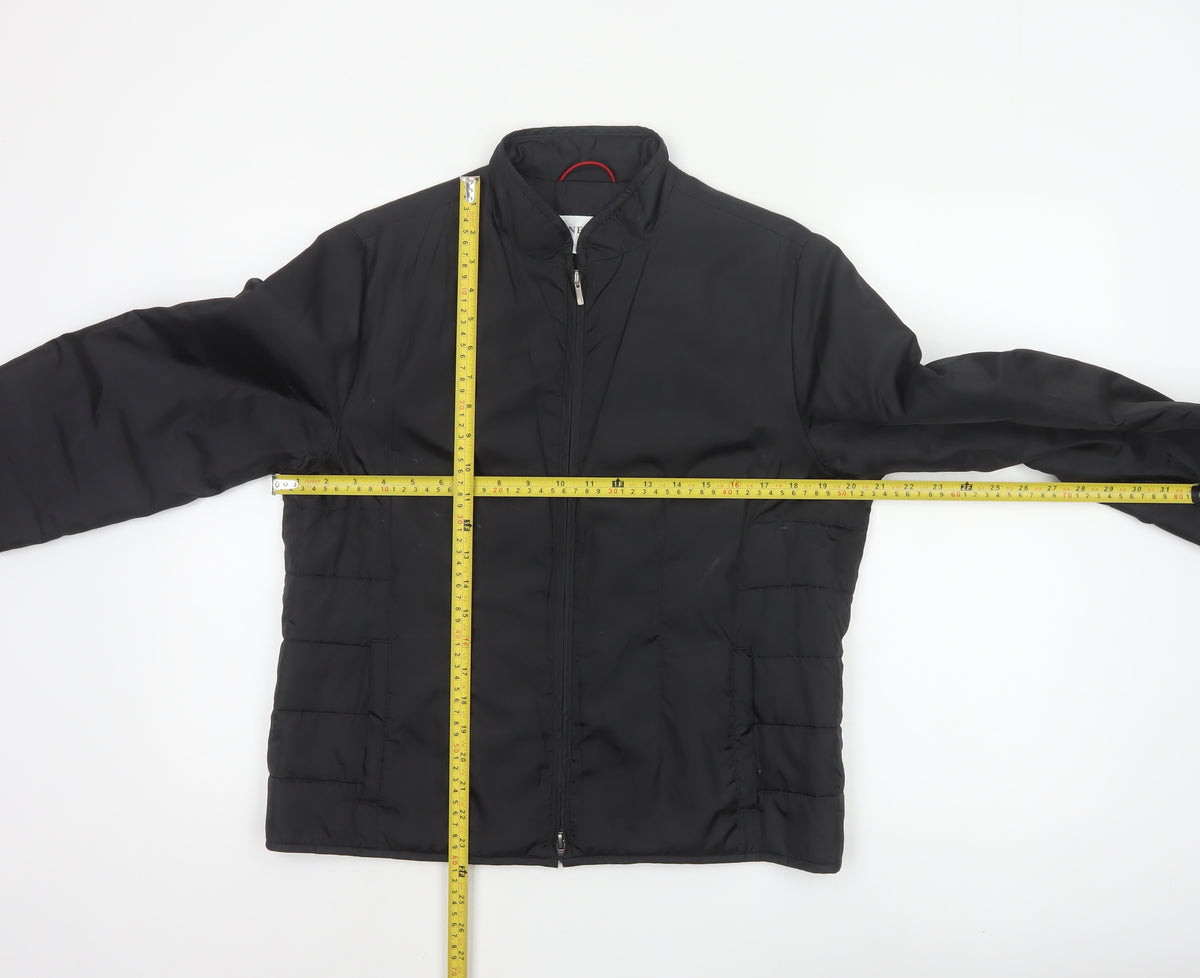 Next Women Black UK 14 Puffer Jacket Quilted Full Zip