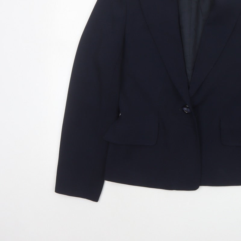DKNY Women’s Black M Tailored Single-Breasted Blazer Jacket Lined
