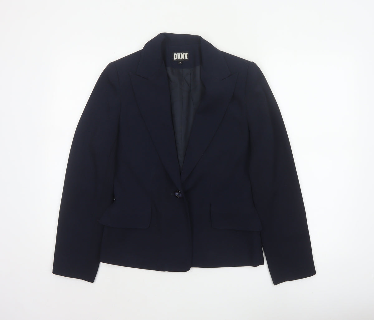 DKNY Women’s Black M Tailored Single-Breasted Blazer Jacket Lined