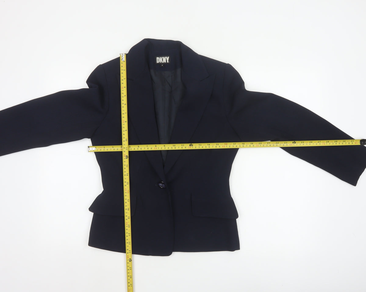 DKNY Women’s Black M Tailored Single-Breasted Blazer Jacket Lined