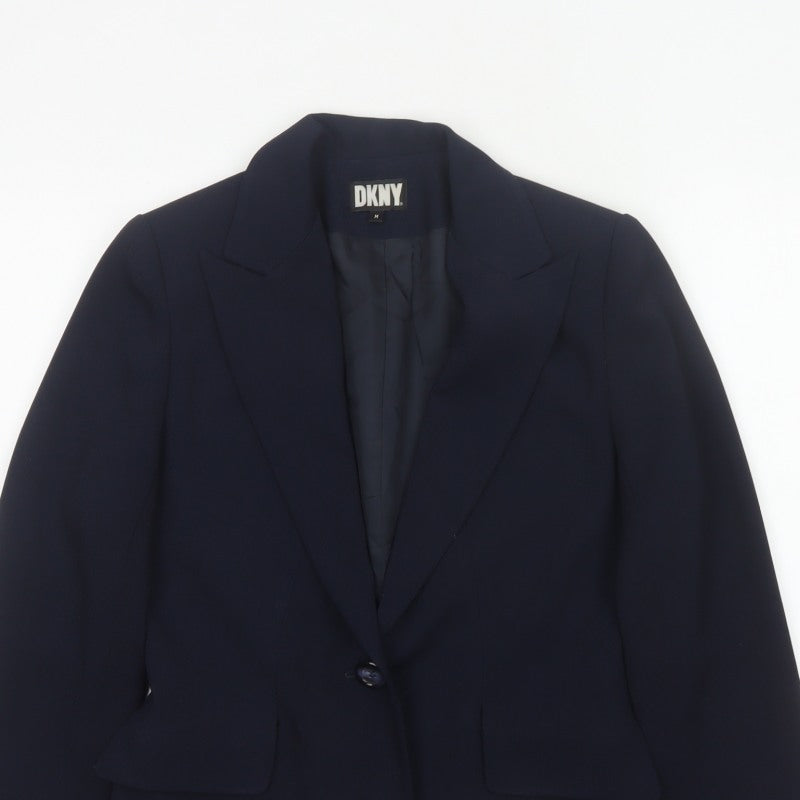 DKNY Women’s Black M Tailored Single-Breasted Blazer Jacket Lined