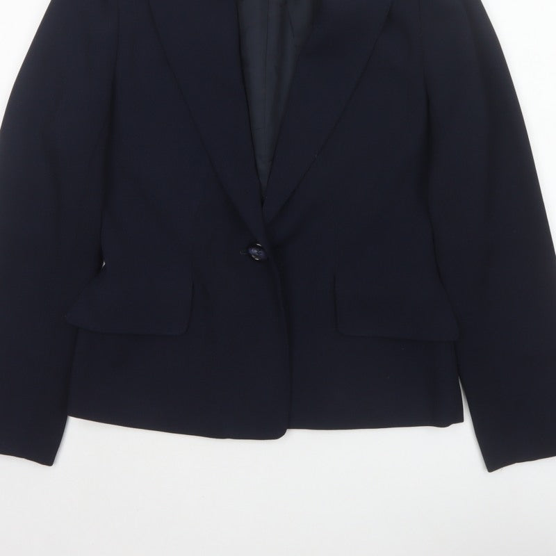 DKNY Women’s Black M Tailored Single-Breasted Blazer Jacket Lined