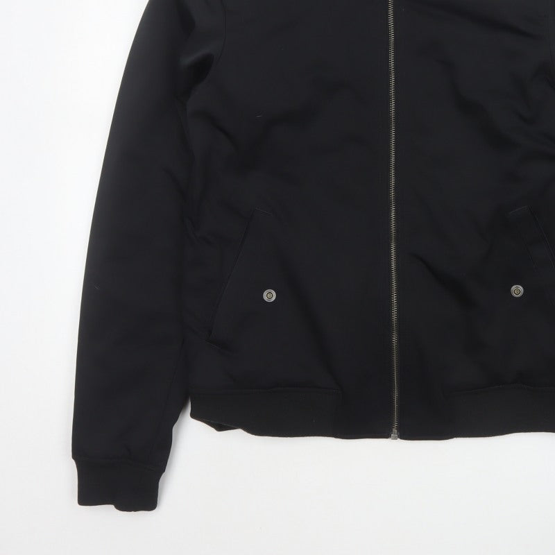 Next Men’s Black S Bomber Jacket Full Zip Lined Pockets