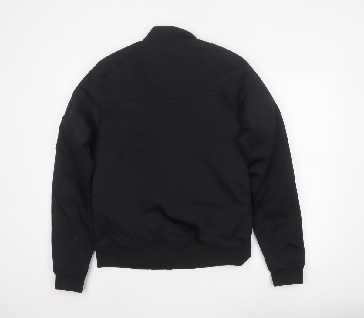 Next Men’s Black S Bomber Jacket Full Zip Lined Pockets