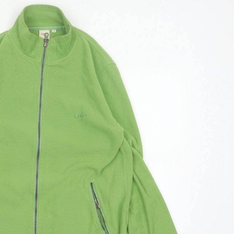 Cotton Traders Men’s Green S Full Zip Fleece Jacket Stand-Up Collar