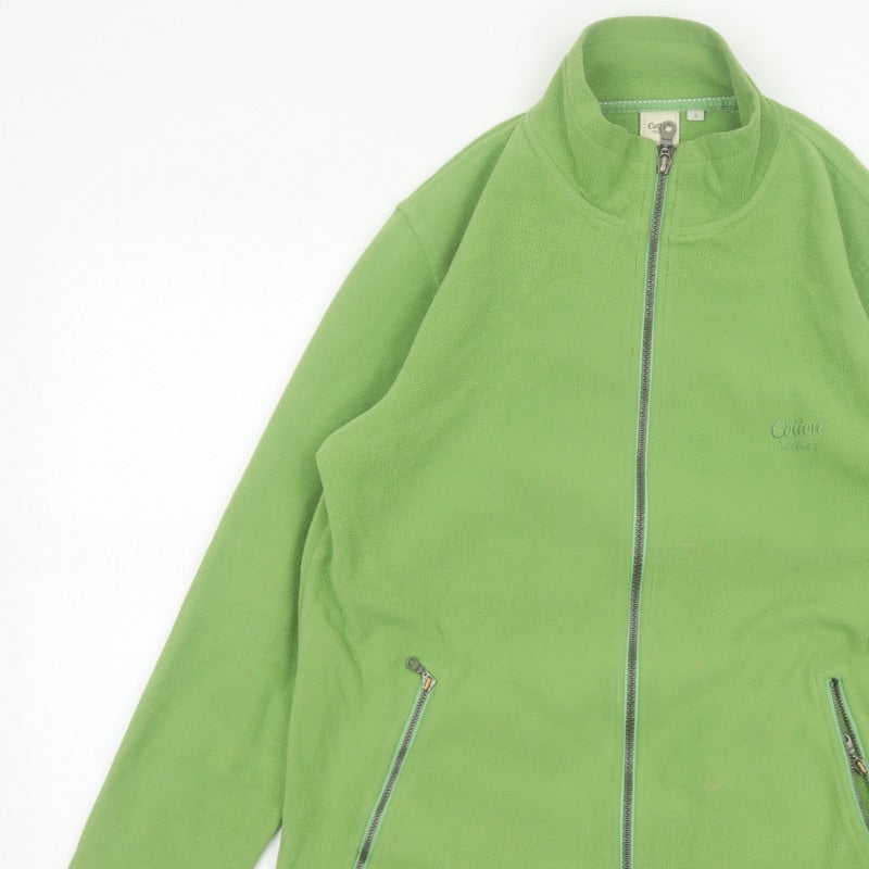 Cotton Traders Men’s Green S Full Zip Fleece Jacket Stand-Up Collar