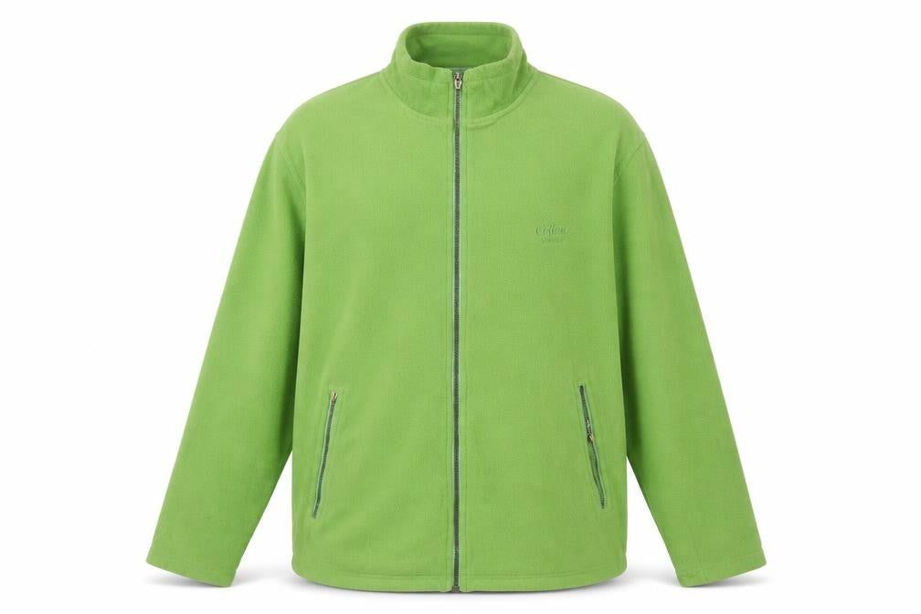 Cotton Traders Men’s Green S Full Zip Fleece Jacket Stand-Up Collar