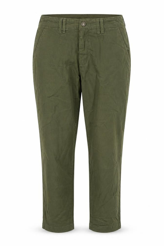 Fat Face Women’s Khaki Green UK 10 R Aspen Chino Tapered Trousers
