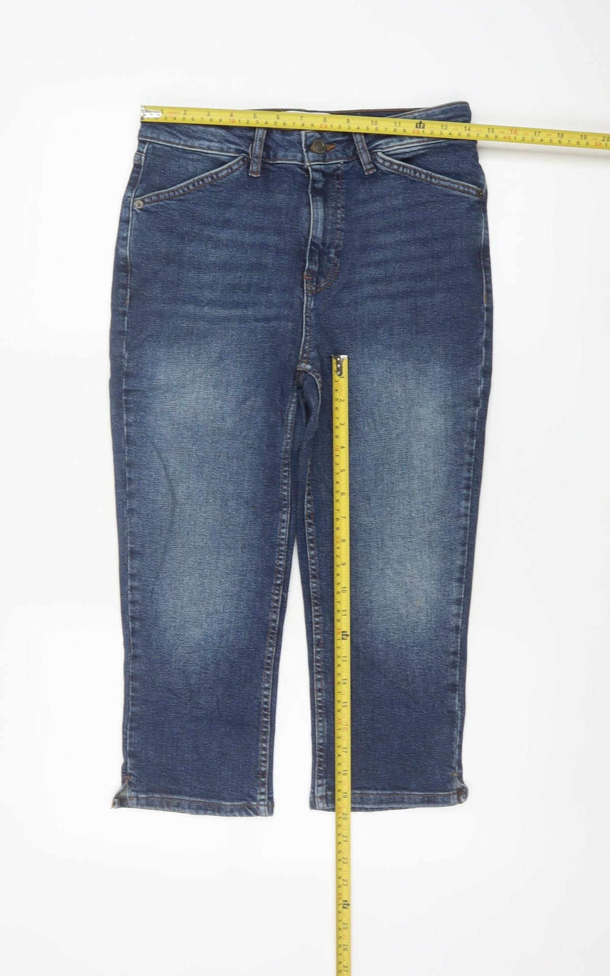 FatFace Women’s Blue UK 10 Regular Sway Capri Stretch Jeans