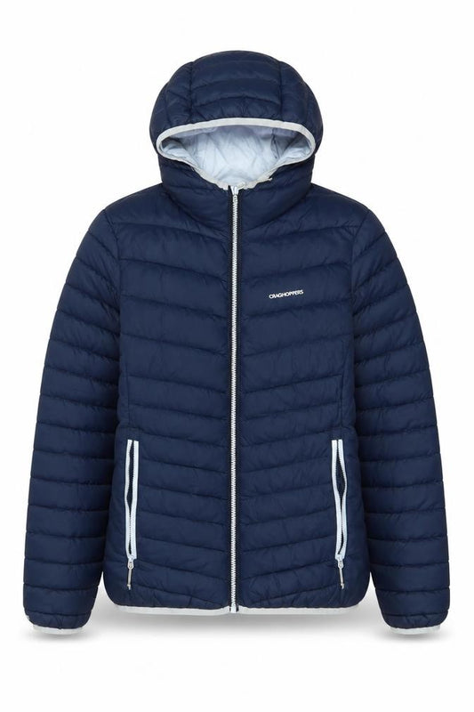 Craghoppers Women’s Blue UK 12 Hooded Puffer Jacket Quilted