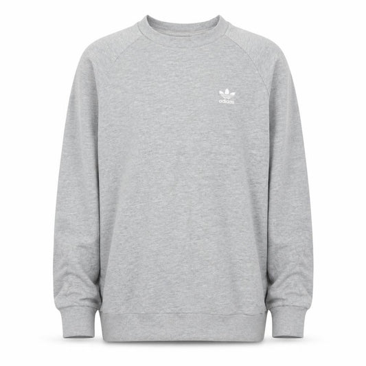 Adidas Originals Men's Grey M Trefoil Logo Crew Neck Pullover Sweatshirt