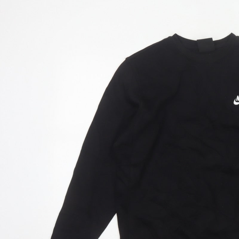 Nike Men's Black M Crew Neck Logo Pullover Sweatshirt