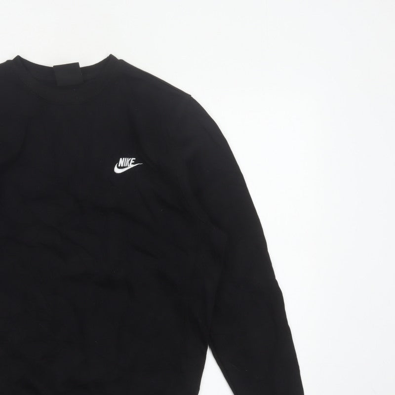 Nike Men's Black M Crew Neck Logo Pullover Sweatshirt
