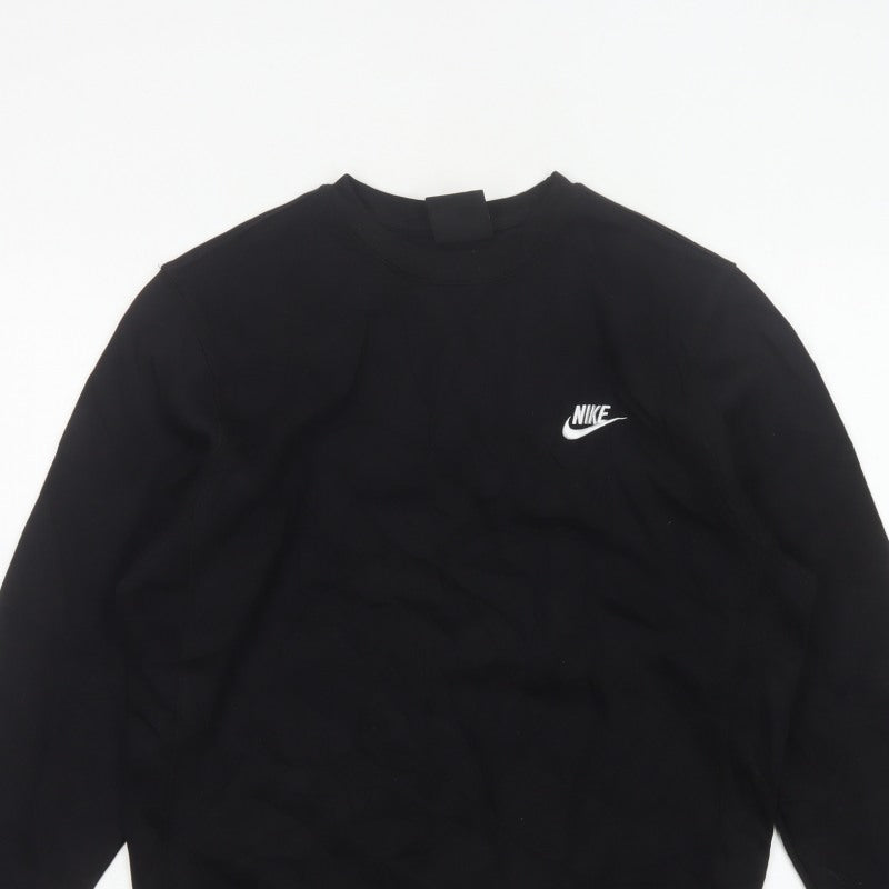 Nike Men's Black M Crew Neck Logo Pullover Sweatshirt