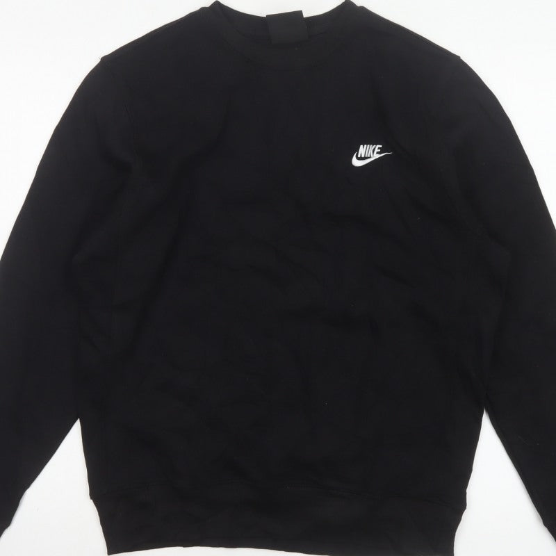 Nike Men's Black M Crew Neck Logo Pullover Sweatshirt