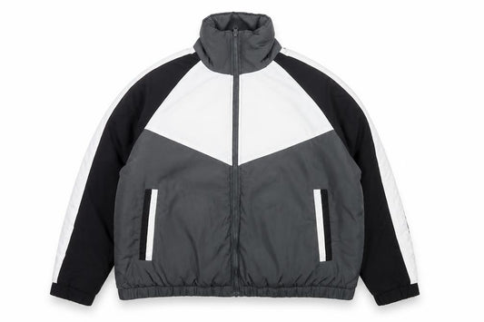 Threadbare Women’s Multicoloured Puffer Jacket UK 20 Grey Black White