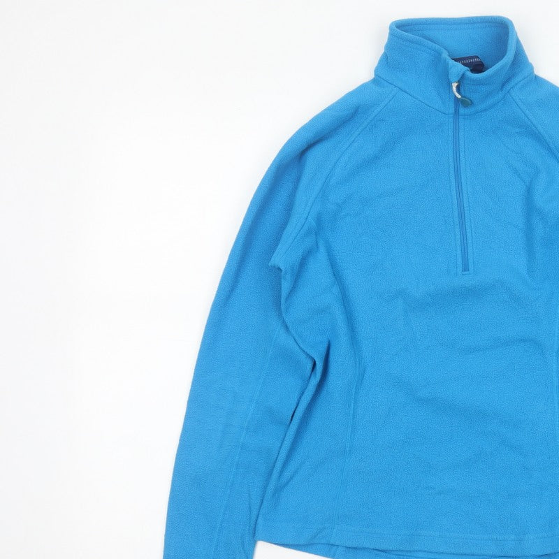 Mountain Hardwear Women Blue S Pullover 1/4 Zip Fleece Sweatshirt