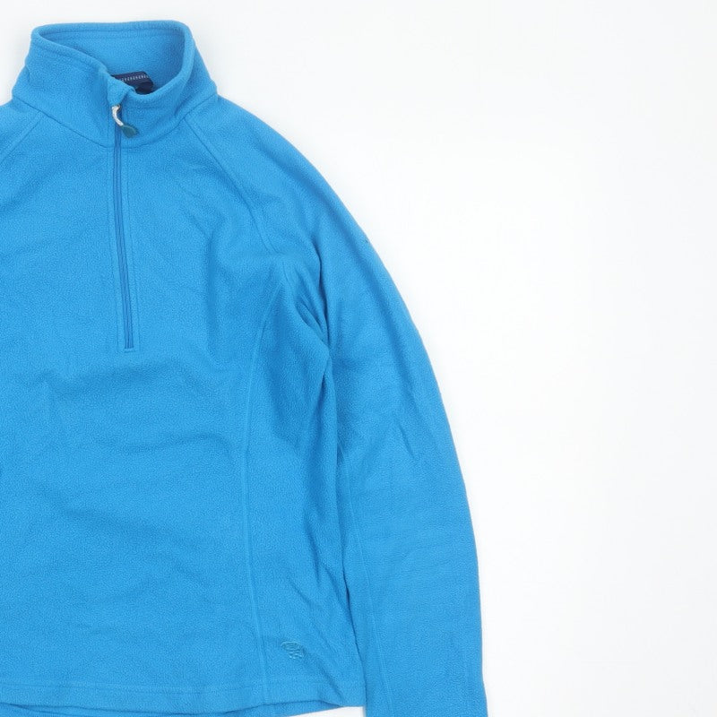 Mountain Hardwear Women Blue S Pullover 1/4 Zip Fleece Sweatshirt