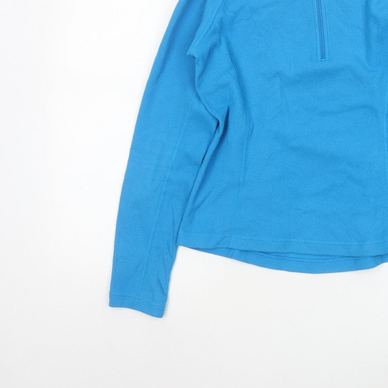 Mountain Hardwear Women Blue S Pullover 1/4 Zip Fleece Sweatshirt