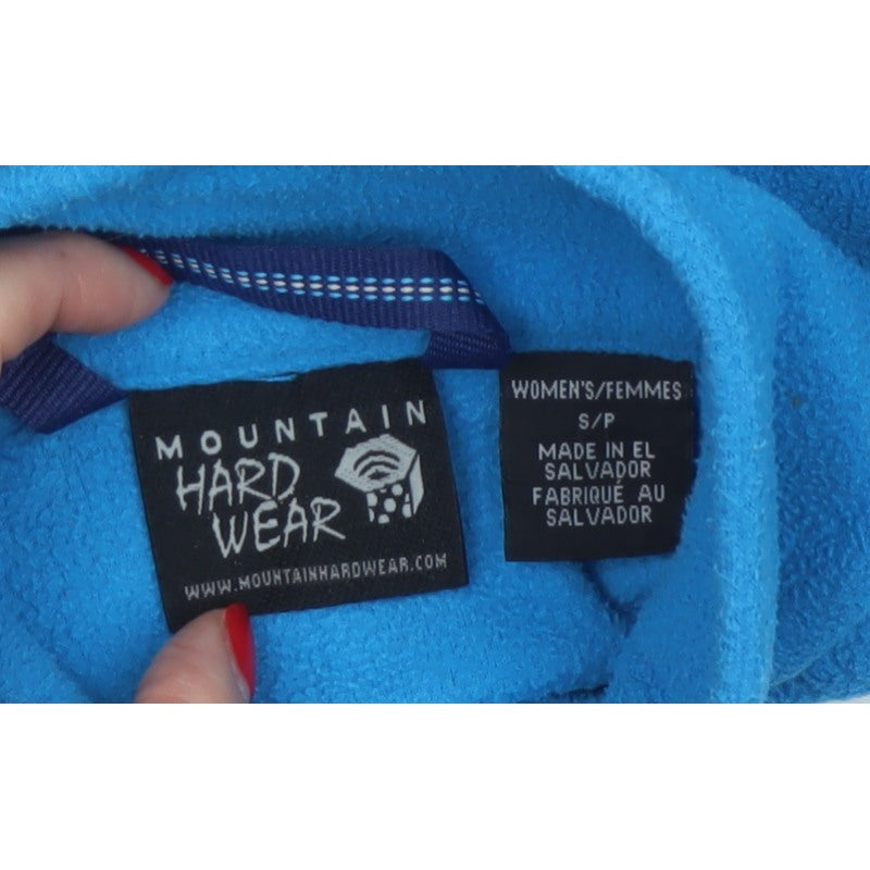 Mountain Hardwear Women Blue S Pullover 1/4 Zip Fleece Sweatshirt