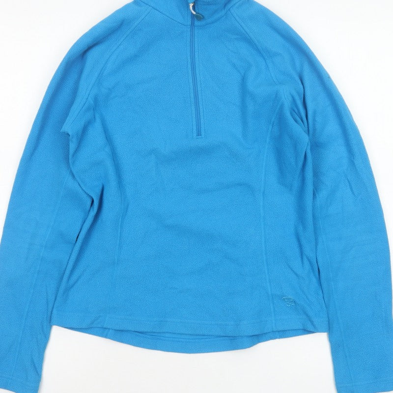 Mountain Hardwear Women Blue S Pullover 1/4 Zip Fleece Sweatshirt