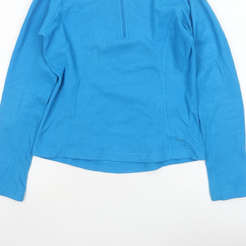 Mountain Hardwear Women Blue S Pullover 1/4 Zip Fleece Sweatshirt