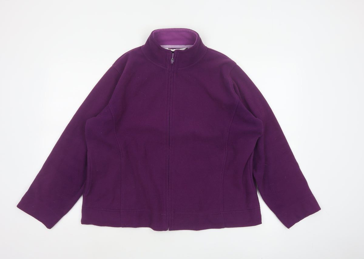 EWM Pure Classics Women’s Purple Size 20 Fleece Full Zip Jacket