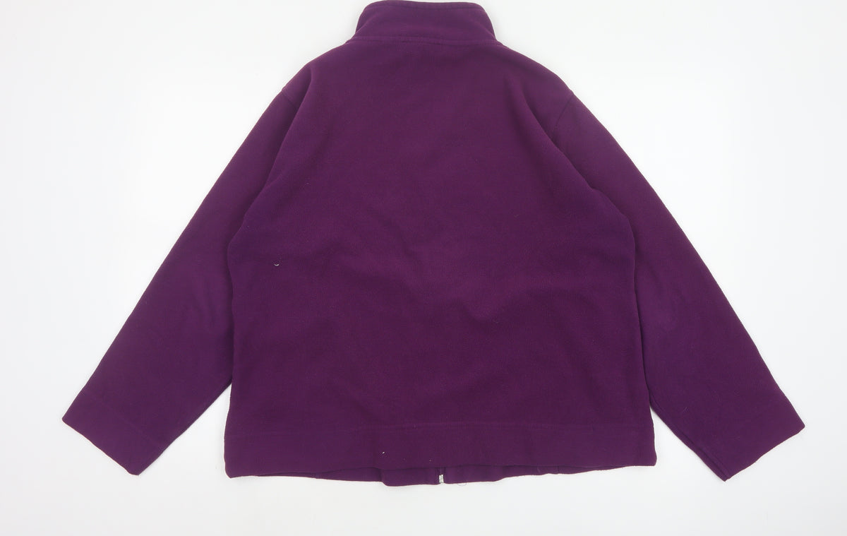 EWM Pure Classics Women’s Purple Size 20 Fleece Full Zip Jacket