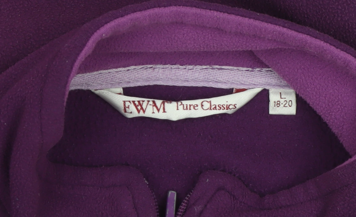 EWM Pure Classics Women’s Purple Size 20 Fleece Full Zip Jacket