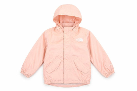The North Face Girls Pink 3 Years Hooded Waterproof Windbreaker Jacket