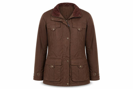 BareBack Women’s Brown Size 10 Military Jacket Padded Cotton Lined