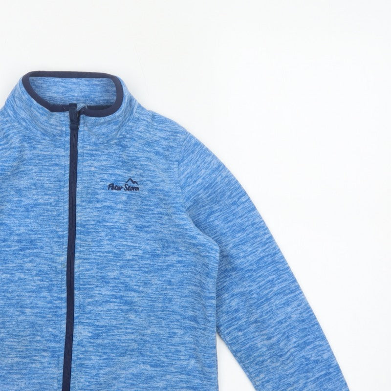 Peter Storm Boys Blue 9-10 Years Full Zip Fleece Jacket Outdoor