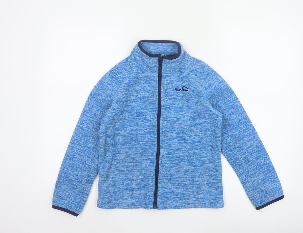 Peter Storm Boys Blue 9-10 Years Full Zip Fleece Jacket Outdoor