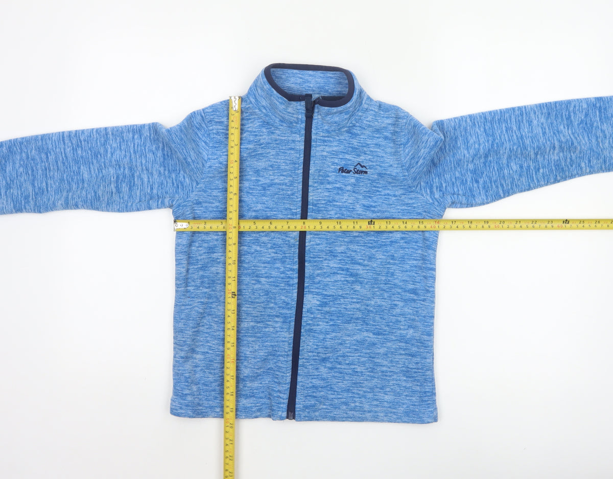 Peter Storm Boys Blue 9-10 Years Full Zip Fleece Jacket Outdoor