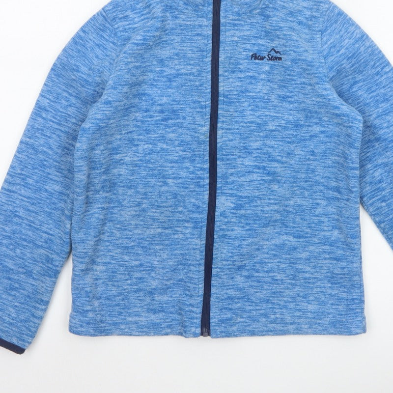 Peter Storm Boys Blue 9-10 Years Full Zip Fleece Jacket Outdoor