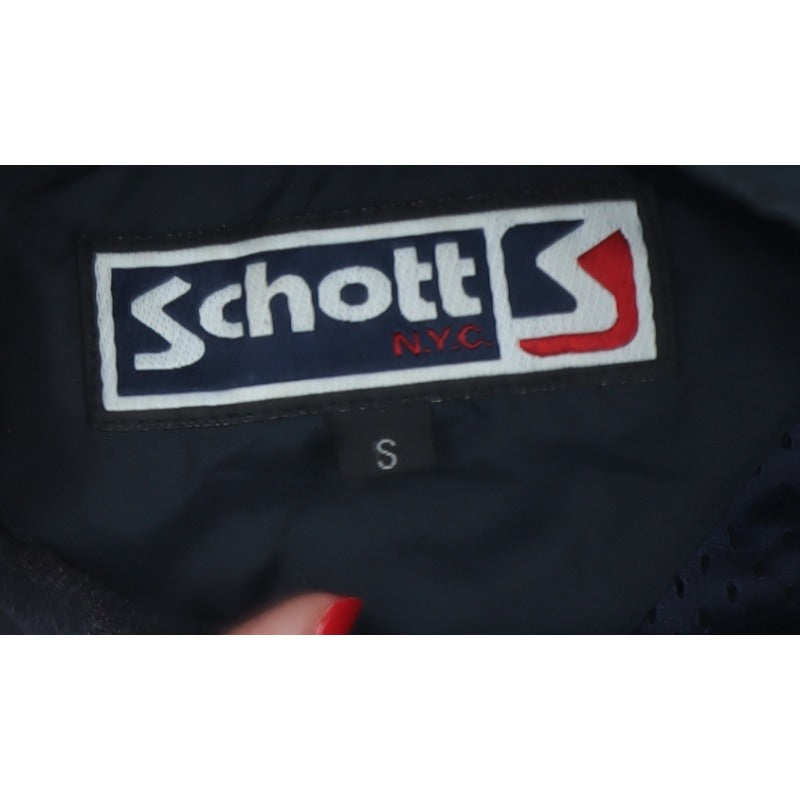 Schott NYC Men's Blue Small Hooded Parka Jacket