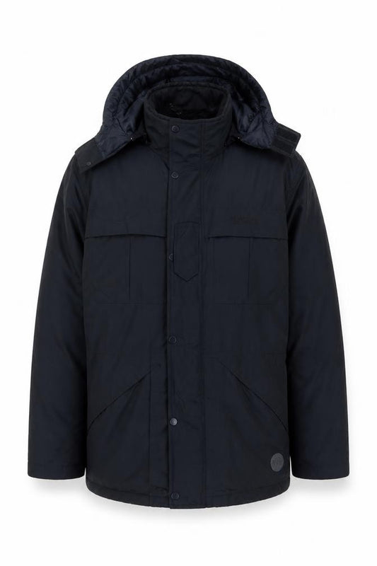 Schott NYC Men's Blue Small Hooded Parka Jacket