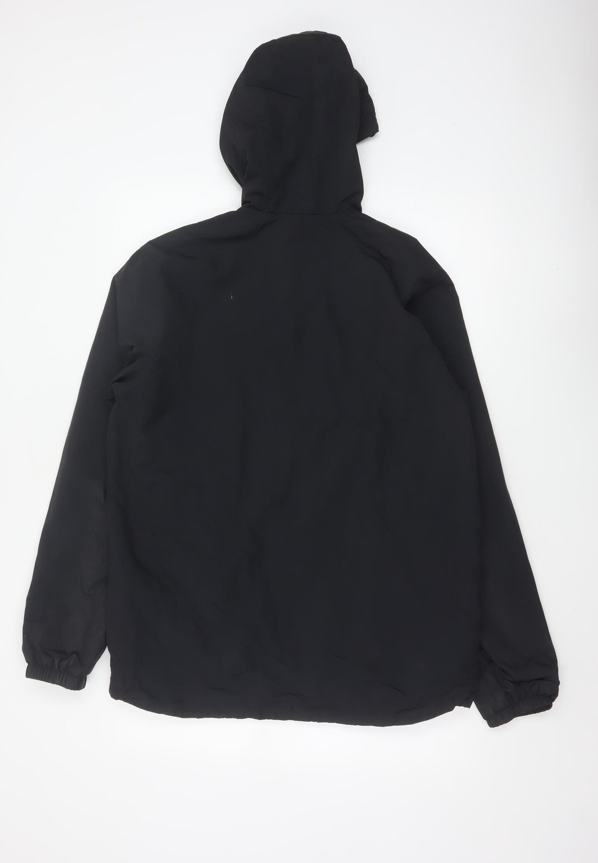 Lyle & Scott Men's Black M Hooded Nylon Jacket Logo Full Zip