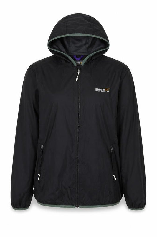 Regatta Women’s Black Size 16 Hooded Windbreaker Jacket