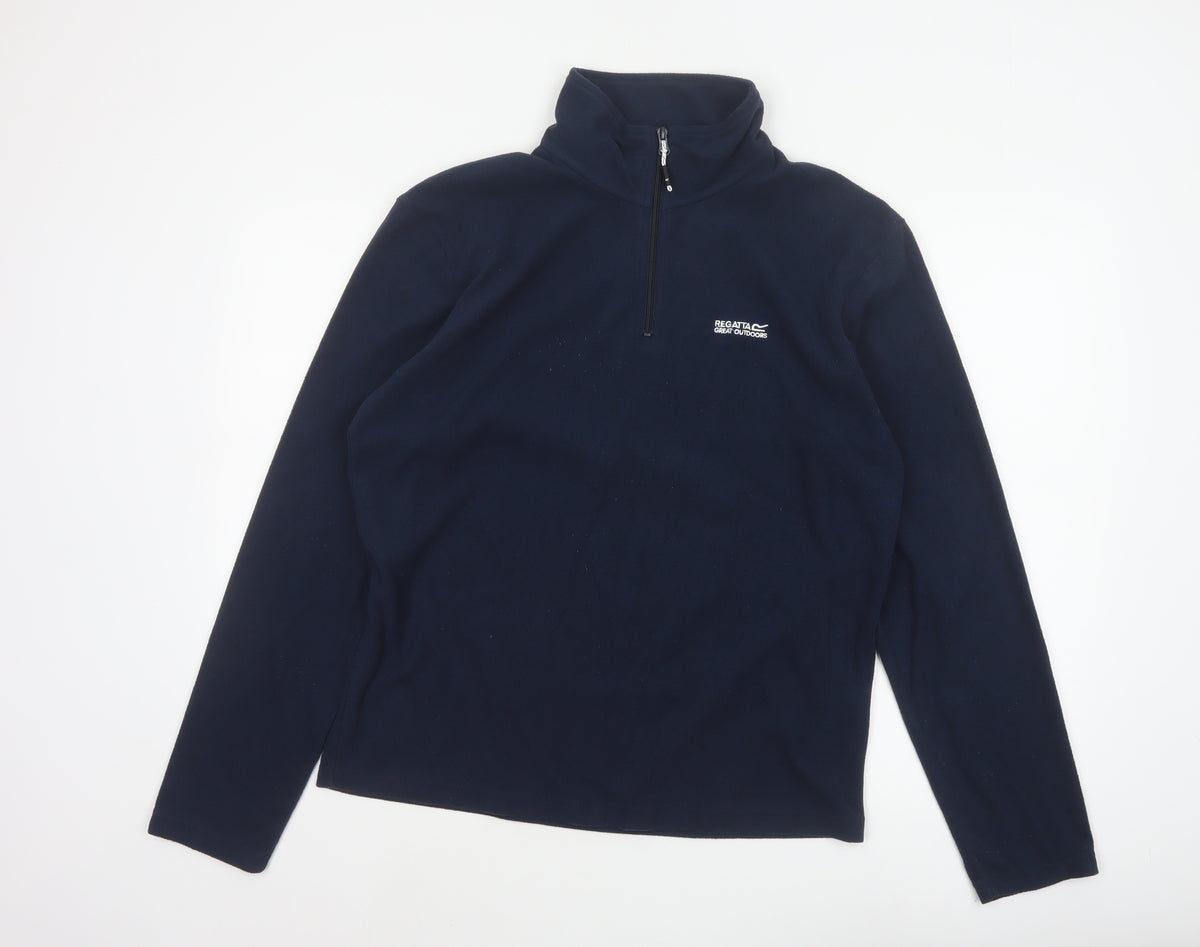 Regatta Men’s Navy Blue M 1/4 Zip Fleece Pullover Sweatshirt