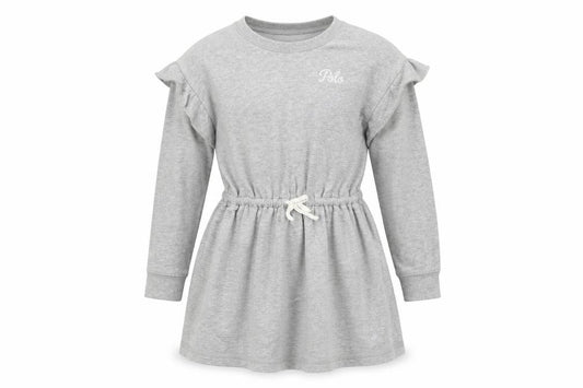 Polo Ralph Lauren Girls Grey 5 Years Fit & Flare Jersey Dress
