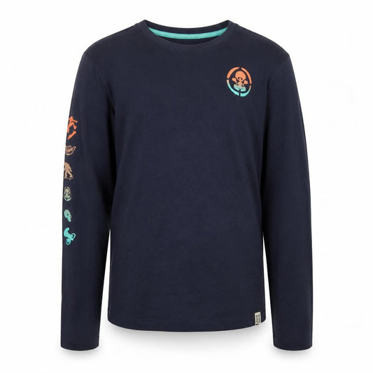 Saltrock Boys Blue 13 Years Long Sleeve Graphic Skate T-Shirt