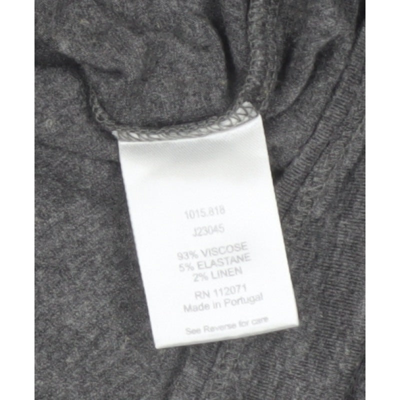 Jigsaw Women Grey Size S V-Neck Long Sleeve Basic Jersey Top