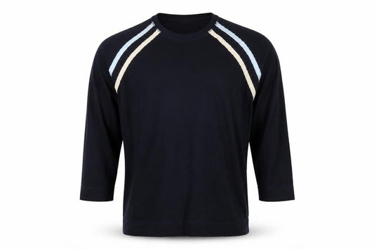 Burton Men's Black XL Long Sleeve Crew Neck Contrast Stripe T-Shirt
