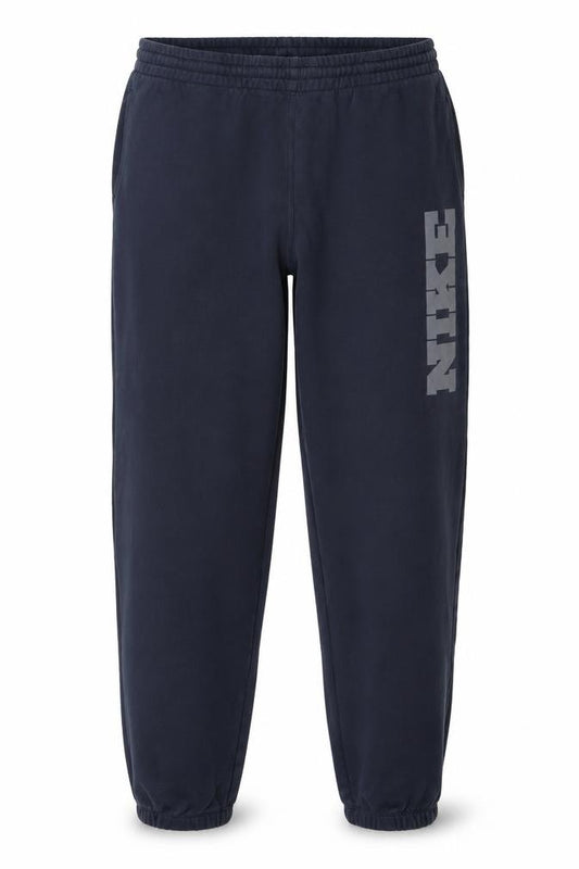 Nike Men’s Blue L Fleece Sweatpants Joggers Logo Zip Pocket