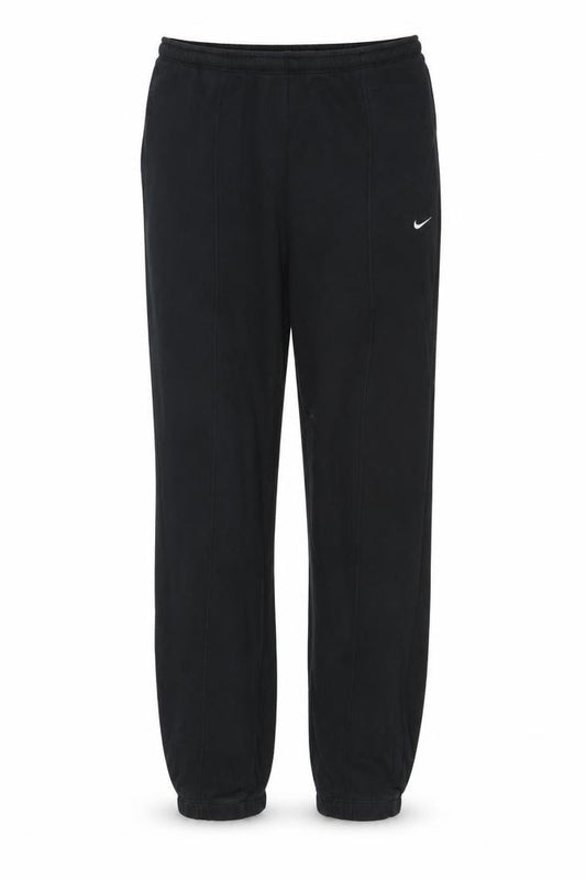 Nike Men’s Black L Fleece Jogger Sweatpants Logo Elastic Waist