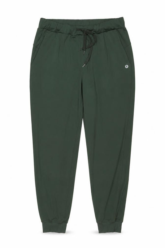 Powercut Men's Green L Jogger Trousers Drawstring Stretch Gym Running