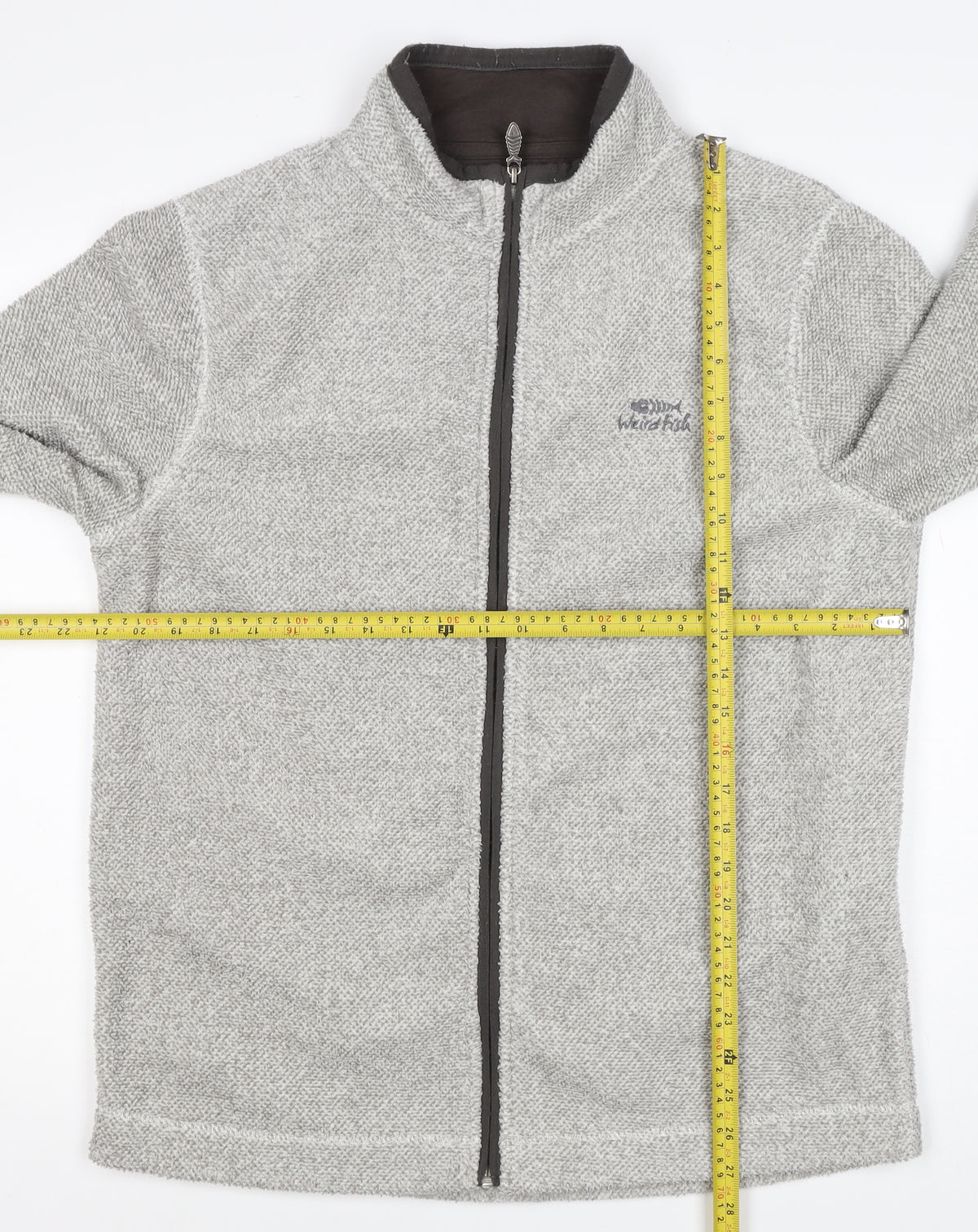 Weird Fish Men’s Grey M Fleece Full Zip Outdoor Jacket