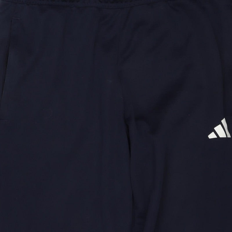 adidas Men’s Blue L Track Pants AEROREADY White Stripe