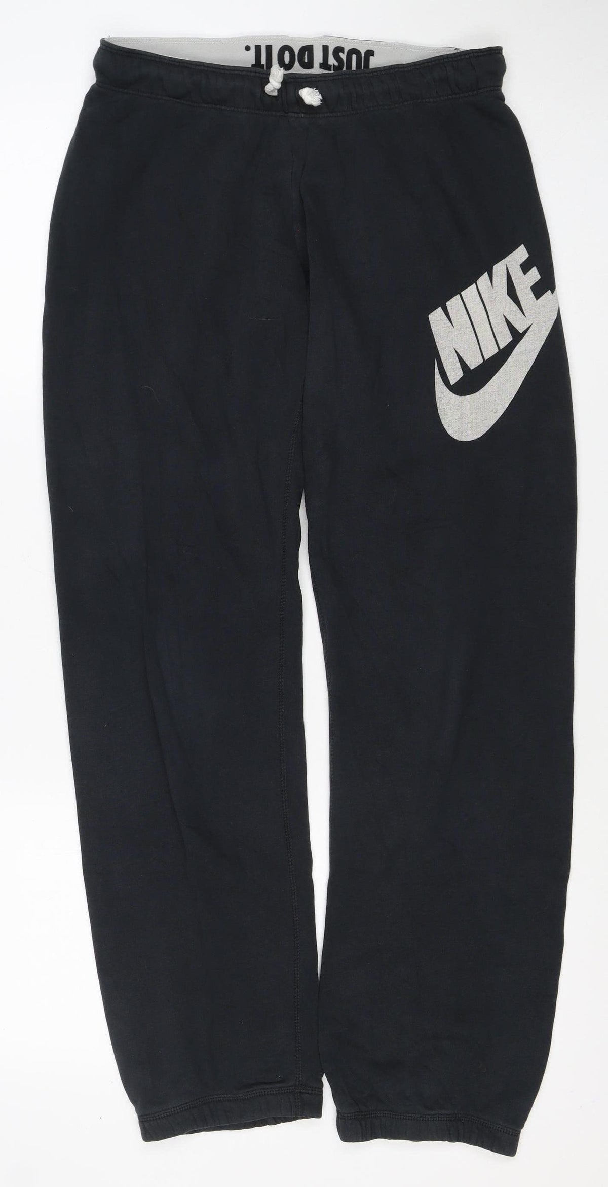 Nike Women Black S Jogger Sweatpants Fleece Logo Drawstring